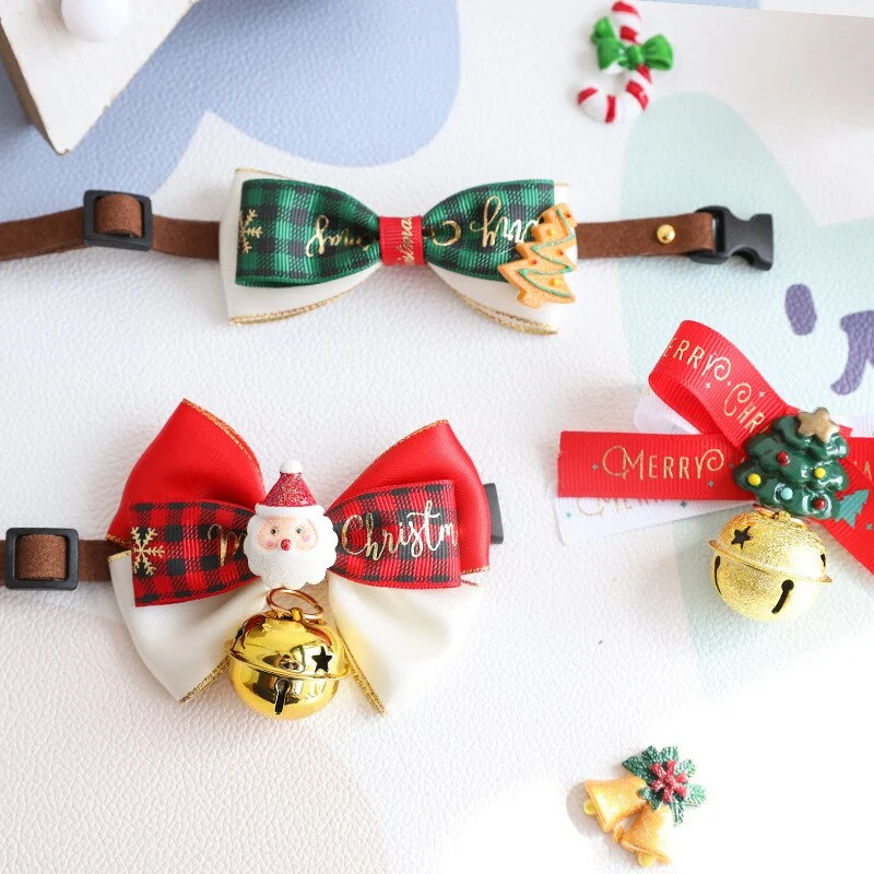 Christmas Collar Pet Bow Tie