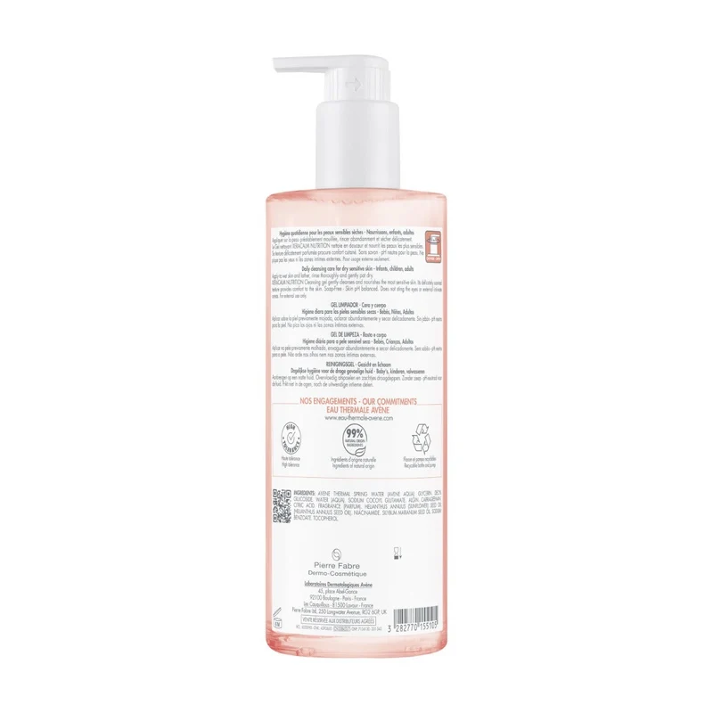 Eau Thermale Avène Xeracalm Nutrition Gel Detergente Pelle Secca 500ml