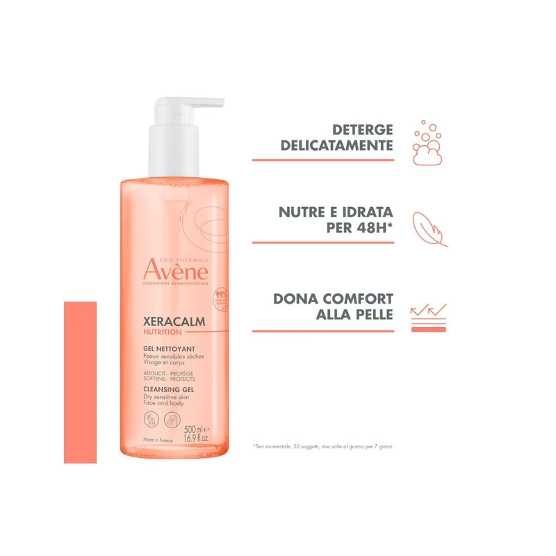 Eau Thermale Avène Xeracalm Nutrition Gel Detergente Pelle Secca 500ml