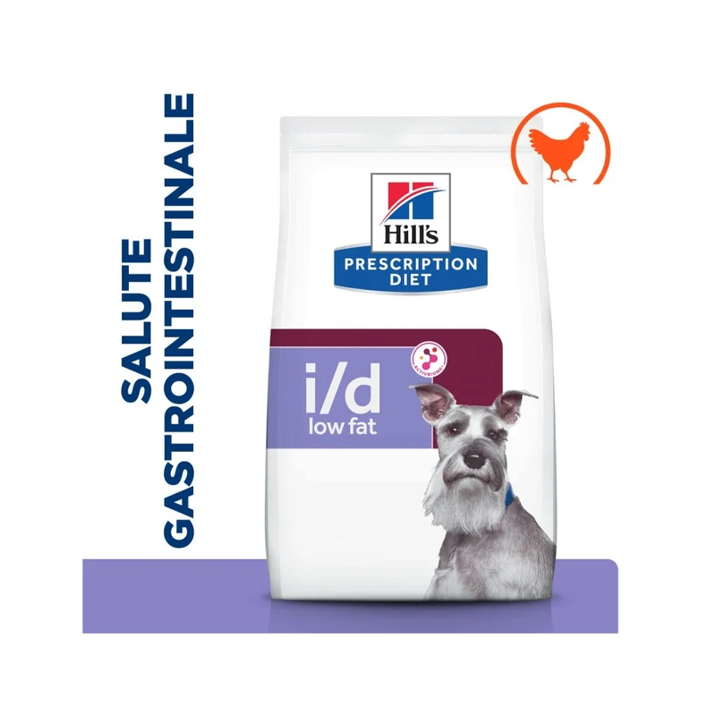 Hill's Prescription Diet I/D Low Fat Crocchette Per Cani Con Pollo Sacco 4kg