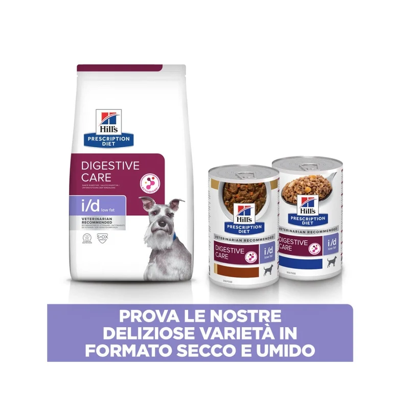 Hill's Prescription Diet I/D Low Fat Crocchette Per Cani Con Pollo Sacco 4kg