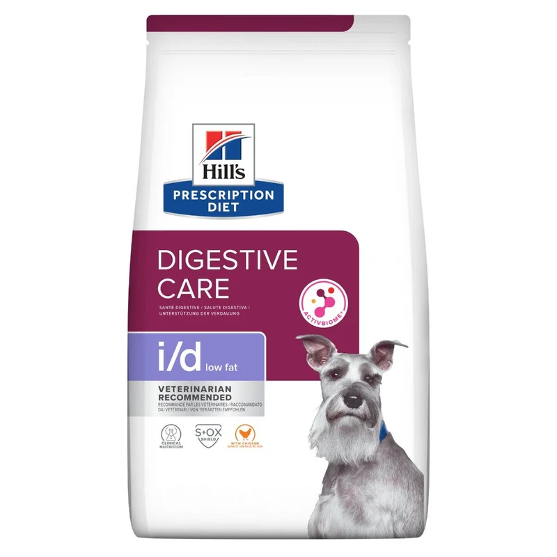 Hill's Prescription Diet I/D Low Fat Crocchette Per Cani Con Pollo Sacco 4kg