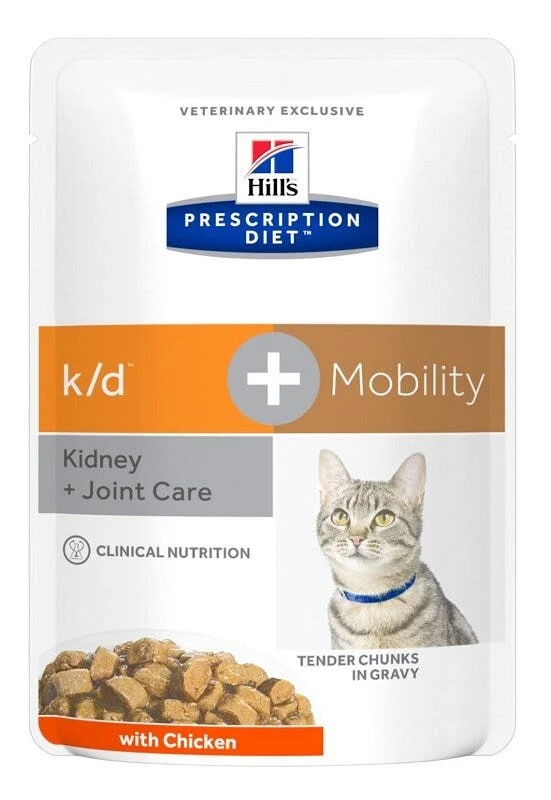 Hill's Prescription Diet K/D + Mobility Feline Con Pollo Cibo Umido Per Gatti 85g