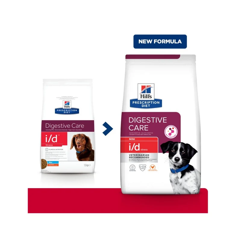 Hill's Prescription Diet I/D Digestive Care Stress Crocchette Per Cani Con Pollo Taglia Mini Sacco 1kg