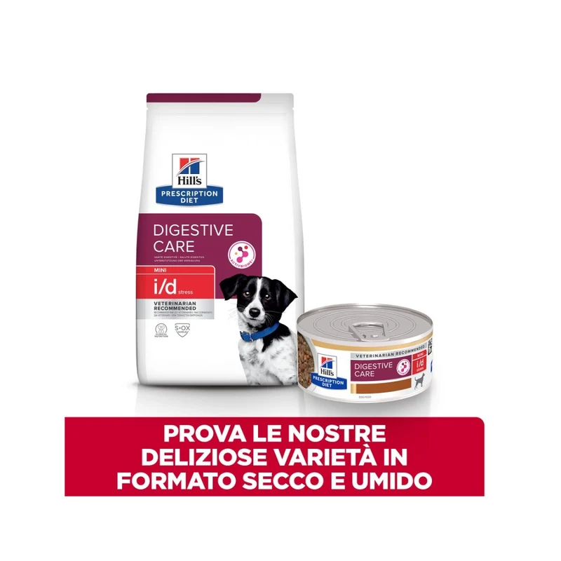 Hill's Prescription Diet I/D Digestive Care Stress Crocchette Per Cani Con Pollo Taglia Mini Sacco 1kg