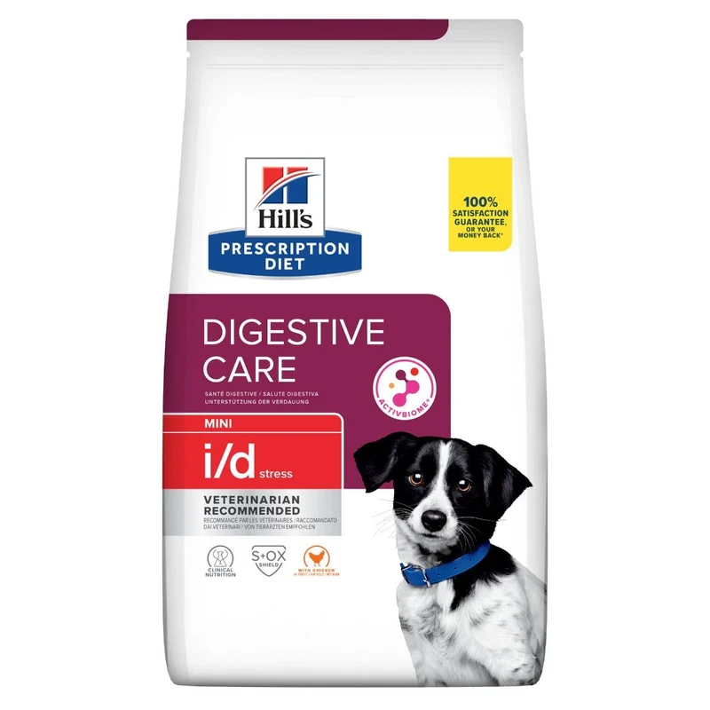 Hill's Prescription Diet I/D Digestive Care Stress Crocchette Per Cani Con Pollo Taglia Mini Sacco 1kg