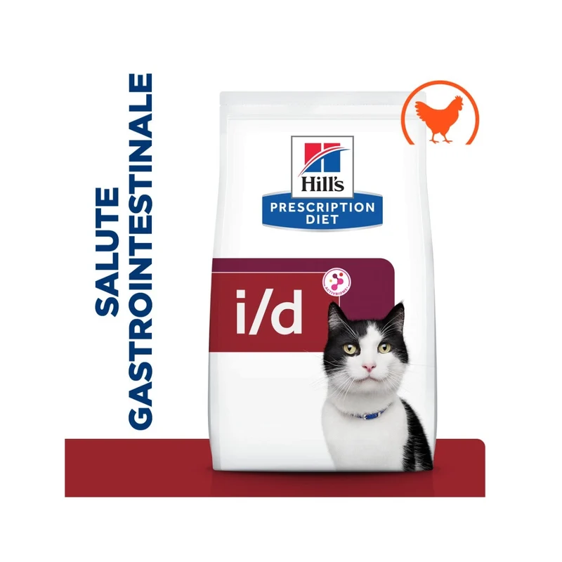 Hill's Prescription Diet I/D Digestive Care Crocchette Per Gatti Con Pollo Sacco 3kg