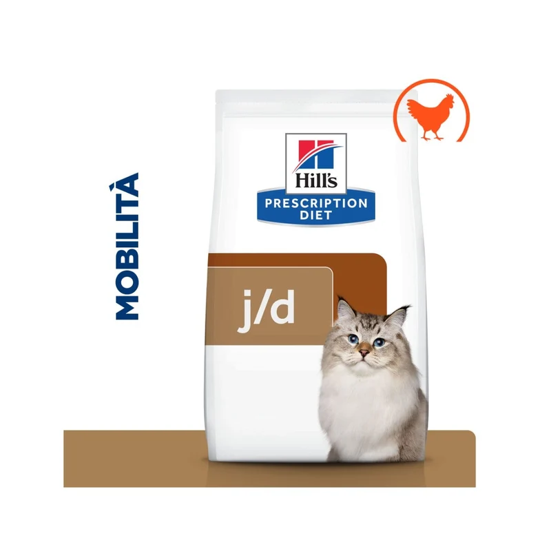 Hill's Prescription Diet J/D Mobility Crocchette Al Pollo Per Gatti Sacco 1,5kg