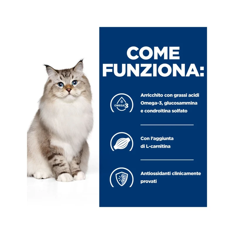 Hill's Prescription Diet J/D Mobility Crocchette Al Pollo Per Gatti Sacco 1,5kg