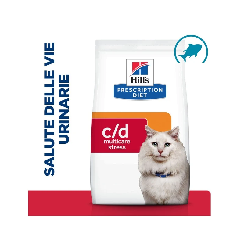 Hill's Prescription Diet C/D Multicare Stress Crocchette Pesce Oceanico Per Gatti 400g