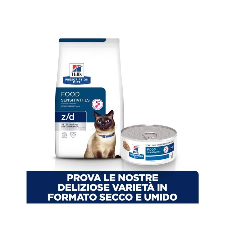 Hill's Prescription Diet Z/D Food Sensitivities Crocchette Per Gatti Sacco 6kg