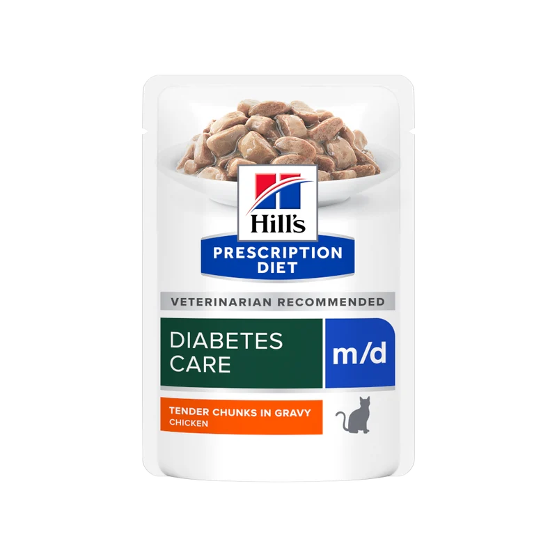 Hill's Prescription Diet M/D Alimento Per Gatti Al Pollo 12 Bustine