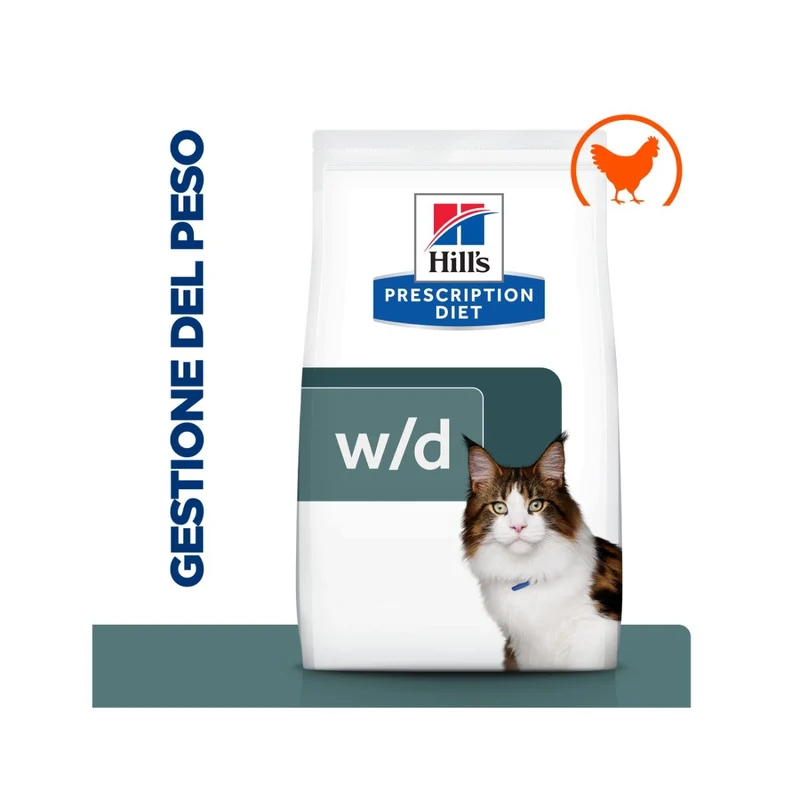 Hill's Prescription Diet W/D Multi-benefit Crocchette Pollo Per Gatti Sacco 3kg