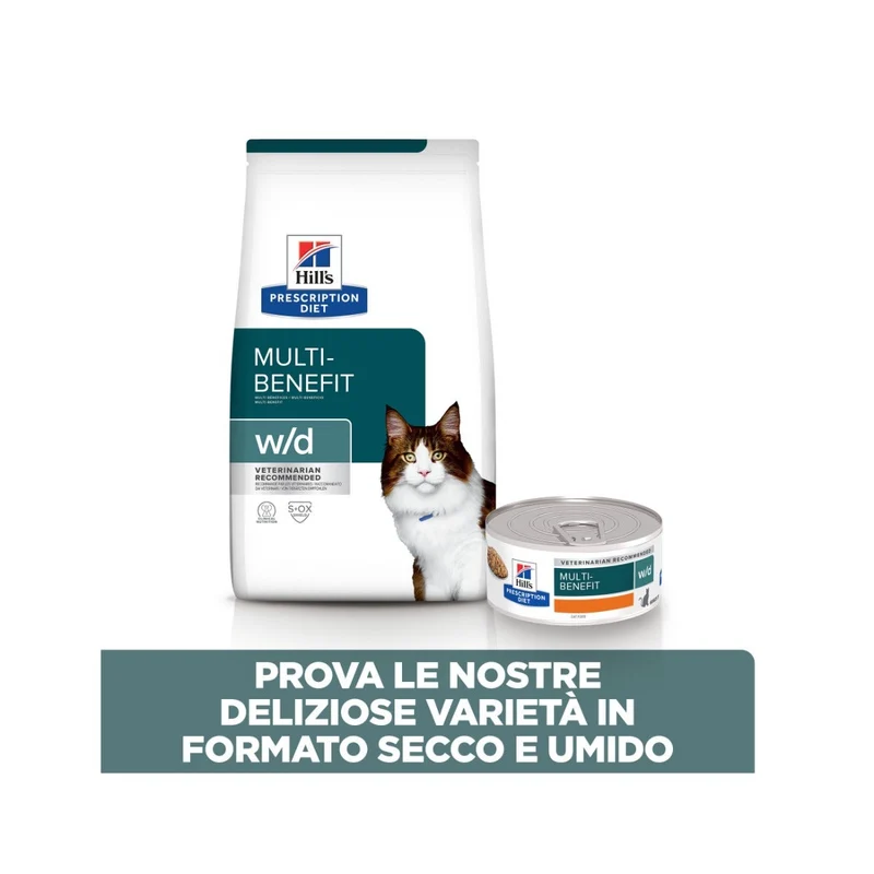 Hill's Prescription Diet W/D Multi-benefit Crocchette Pollo Per Gatti Sacco 3kg