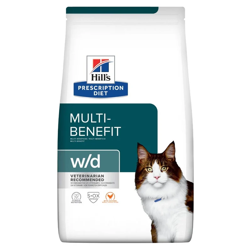 Hill's Prescription Diet W/D Multi-benefit Crocchette Pollo Per Gatti Sacco 3kg