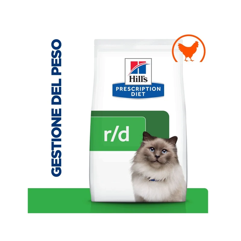 Hill's Prescription Diet R/D Weight Loss Crocchette Per Gatti Sacco 3kg