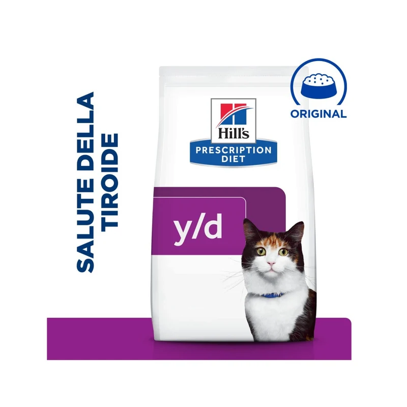 Hill's Prescription Diet Y/D Thyroid Care Crocchette Per Gatti Sacco 3kg
