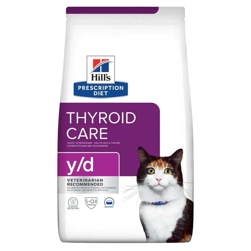 Hill's Prescription Diet Y/D Thyroid Care Crocchette Per Gatti Sacco 3kg