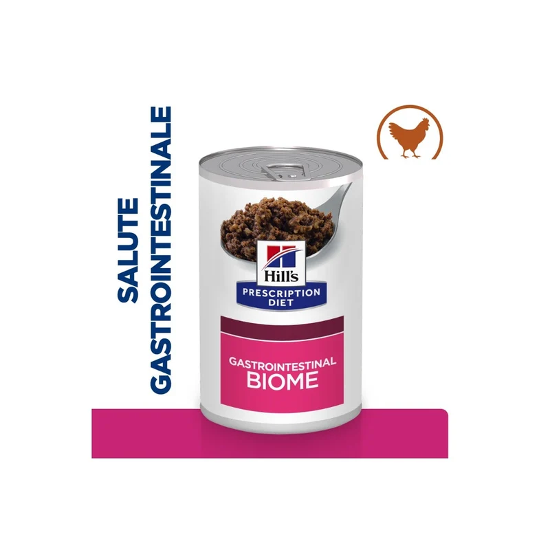 Hill's Prescription Diet Gastrointestinal Biome Digestive Care Paté Con Pollo Per Cani Lattina 370g