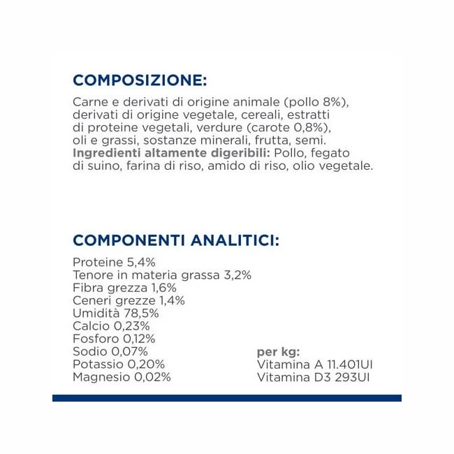 Hill's Prescription Diet Gastrointestinal Biome Spezzatino Per Cani Pollo E Carote Lattina 354g
