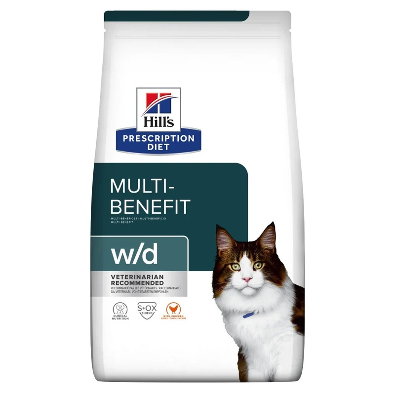 Hill's Prescription Diet W/D Multi Benefit Crocchette Pollo Per Gatti Sacco 1,5kg