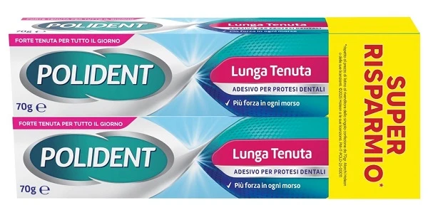 Polident Adesivo Protesi Dentali Lunga Tenuta 2 Tubetti Da 70g