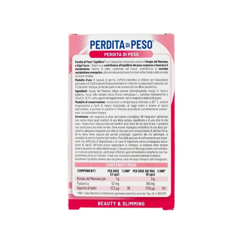 Equilibra Perdita Di Peso 60 Capsule
