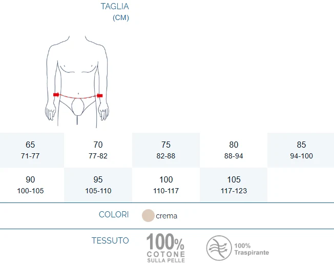 Pavis Cinto Erniario Basso Flexoflex Colore Crema Cod.623