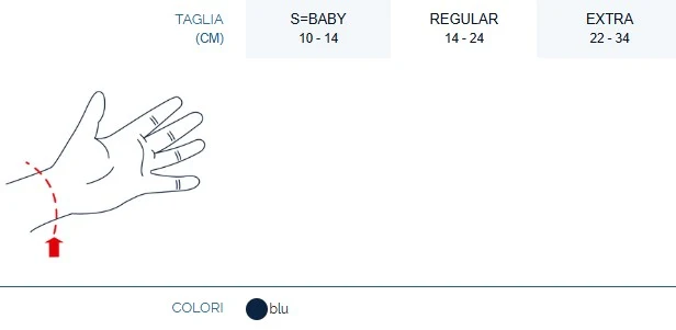 Pavis Polsiera Elastica Regolabile Blu Cod. 032