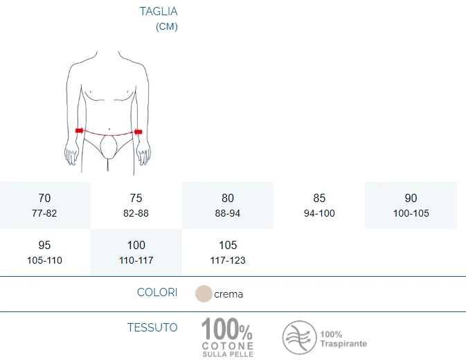 Pavis Cinto Erniario Alto Colore Crema Cod.618