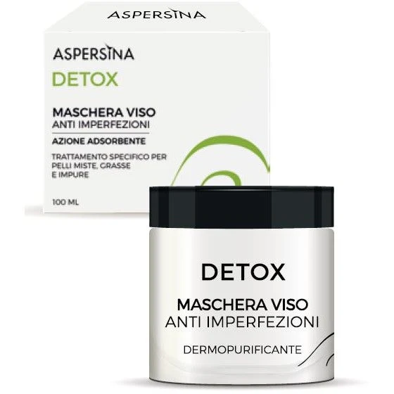Aspersina Detox Maschera Viso Pelle Mista/Grassa/Impura 100ml