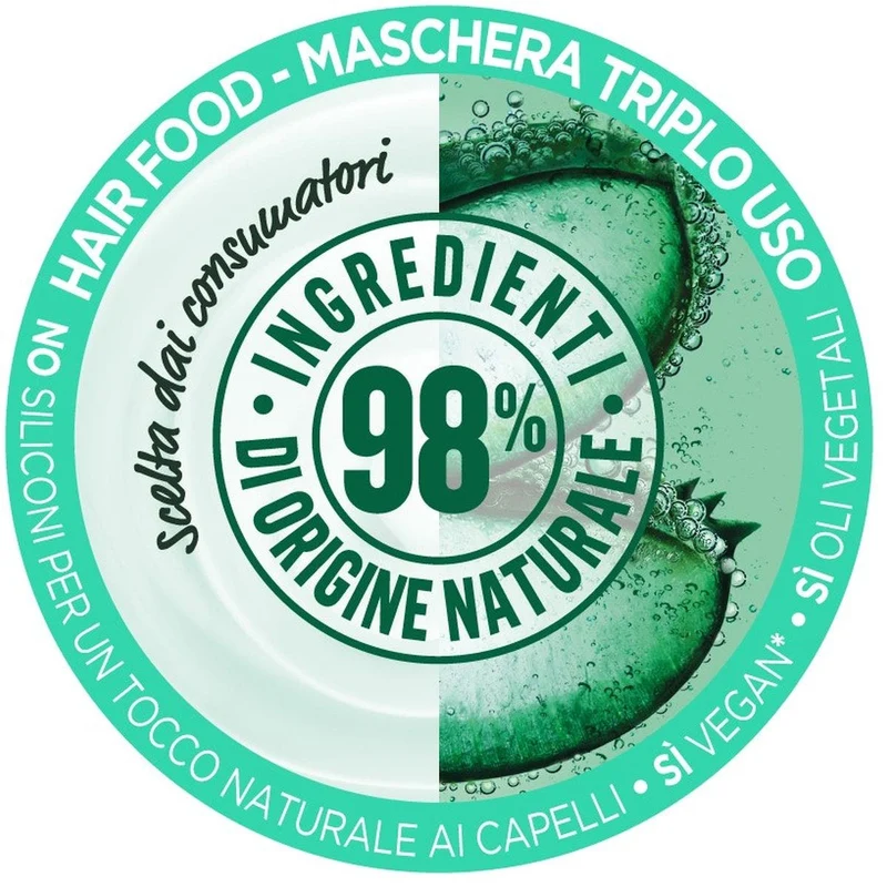 Garnier Fructis Hair Food Maschera Idratante Formula Vegana Aloe 390 ml