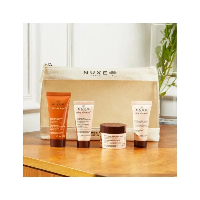 Nuxe Trousse Balsamo Viso 15ml + Balsamo Corpo 30ml + Crema Mani 15ml + Gel Detergente 30ml