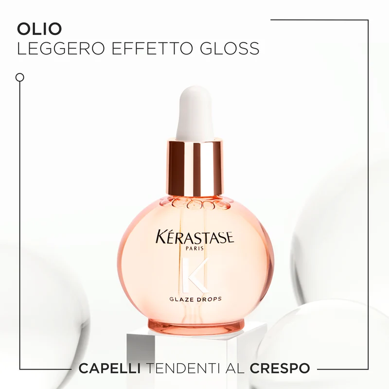 Kérastase Gloss Absolu Olio leggero Glaze Drops per capelli tendenti al crespo 45ml