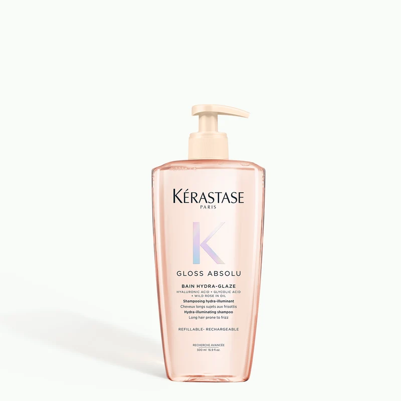 Kérastase Gloss Absolu Bain Ricaricabile Hydra-glaze per capelli tendenti al crespo 500ml