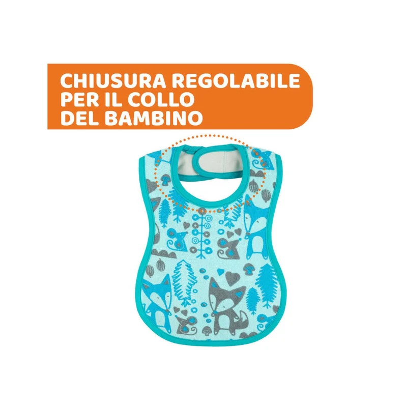 Chicco Bavaglini Easy Meal 6+ Mesi 2 Pezzi