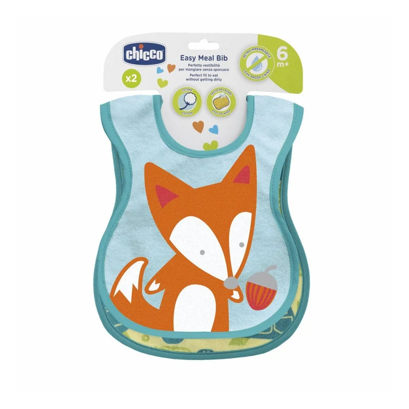 Chicco Bavaglini Easy Meal 6+ Mesi 2 Pezzi
