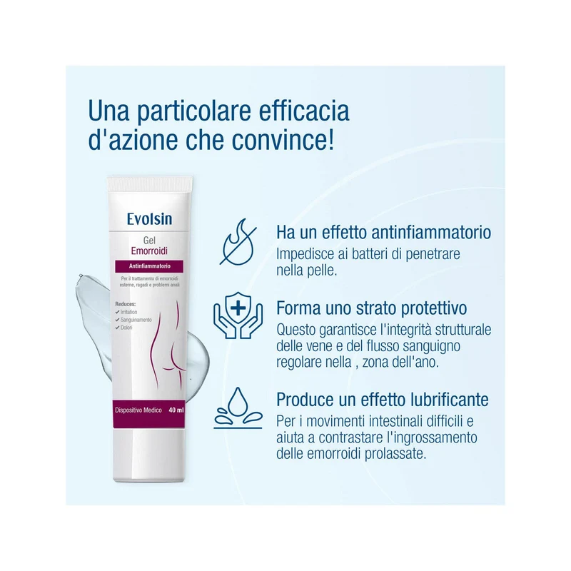 Evolsin Gel Per Emorroidi 40ml
