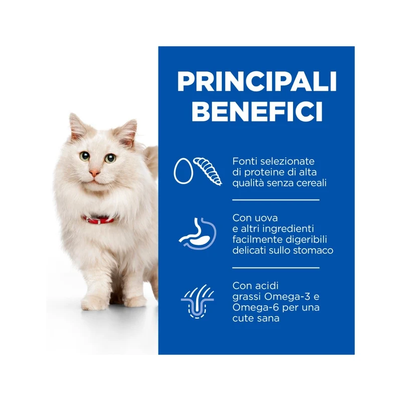 Hill's Science Plan Hypoallergenic Adult Alimento Secco Per Gatti Con Uova E Insetti 7Kg