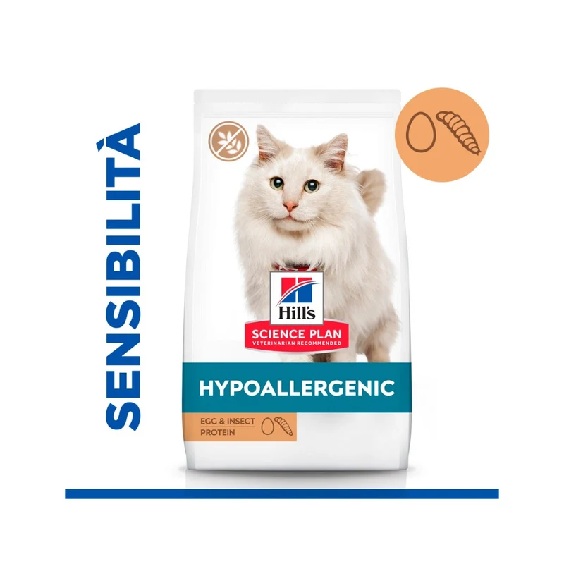 Hill's Science Plan Hypoallergenic Adult Alimento Secco Per Gatti Con Uova E Insetti 1,5Kg