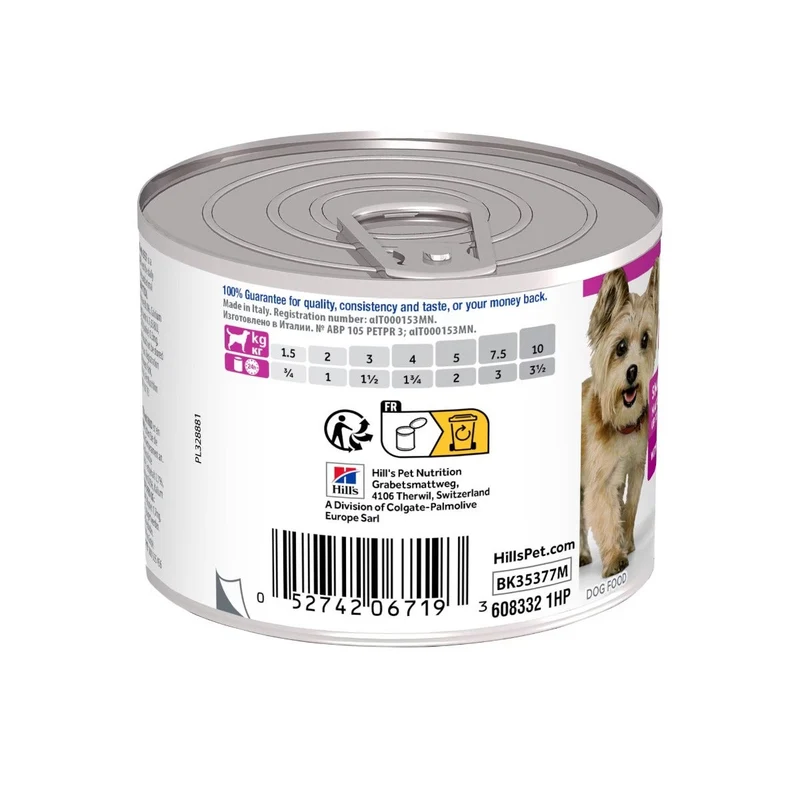 Hill's Science Plan Small&Mini Mature Adult Alimento Per Cani Con Manzo Scatoletta 200g