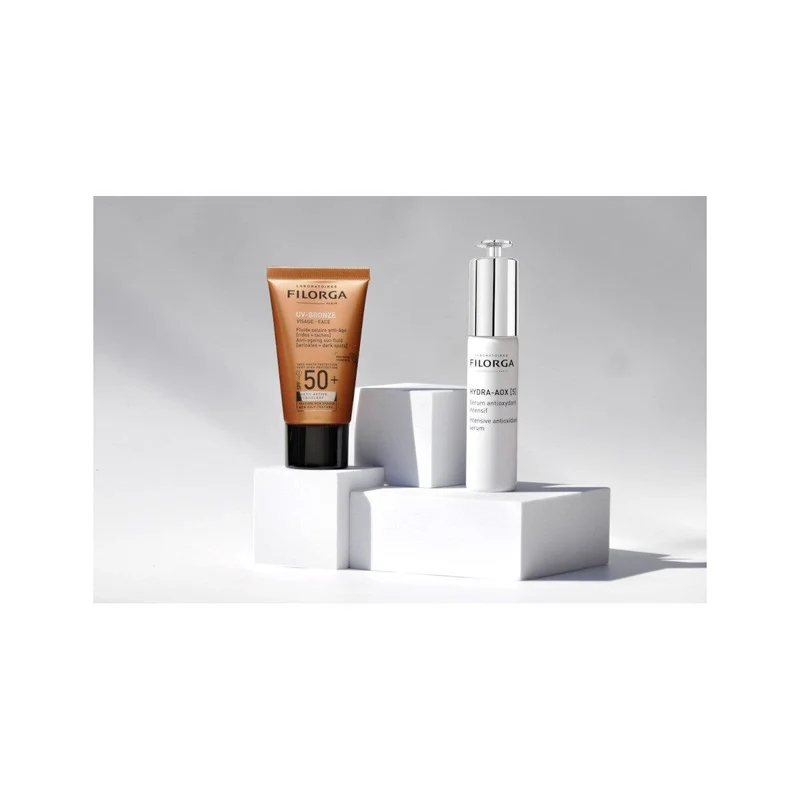 Filorga Cofanetto Duo Siero Siero Hydra-AOX[5] 30ml + Protezione Solare Viso UV-Bronze SPF50+ 40ml