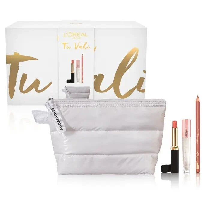 L'Oréal Paris Self Confidence Box Rossetto+Gloss Volumizzante+Matita Labbra+Soffice Beauty Piumino