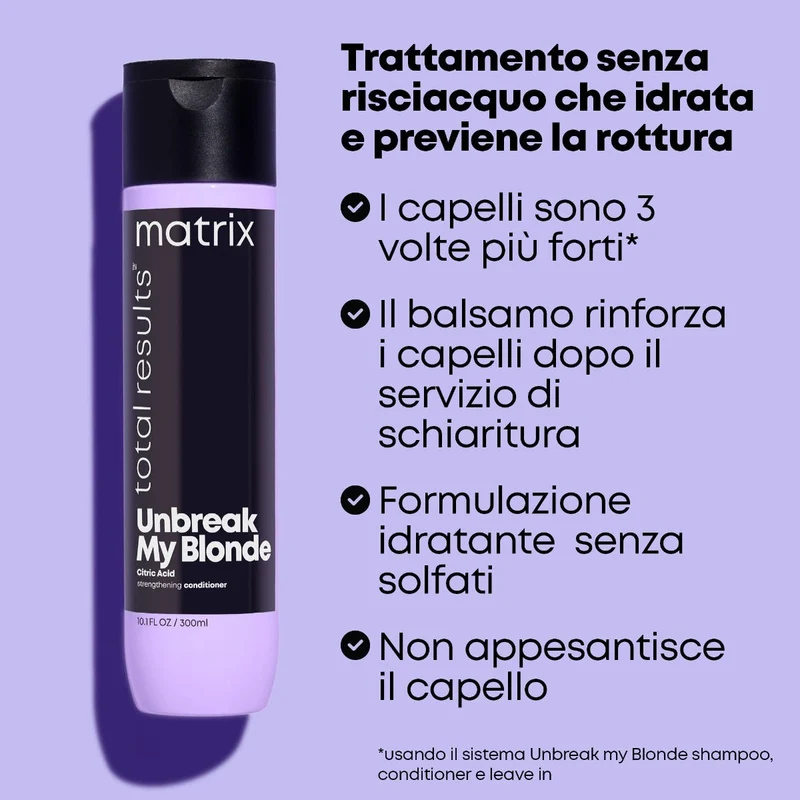 Matrix Total Results Unbreak My Blonde Conditioner - Balsamo per capelli biondi - 300 ml
