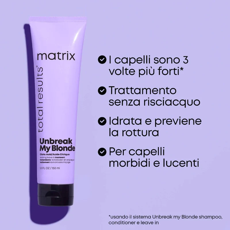 Matrix Total Results Unbreak My Blonde Leave-in per capelli biondi e decolorati 150 ml