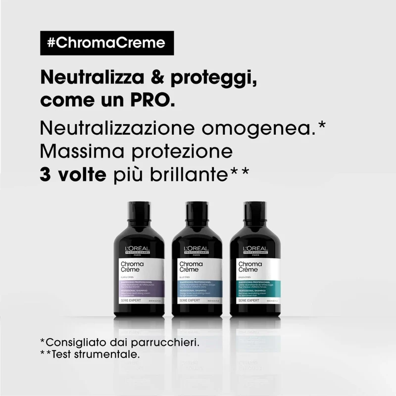 Chroma Creme - Shampoo Verde per capelli da marrone scuro a nero 300ml