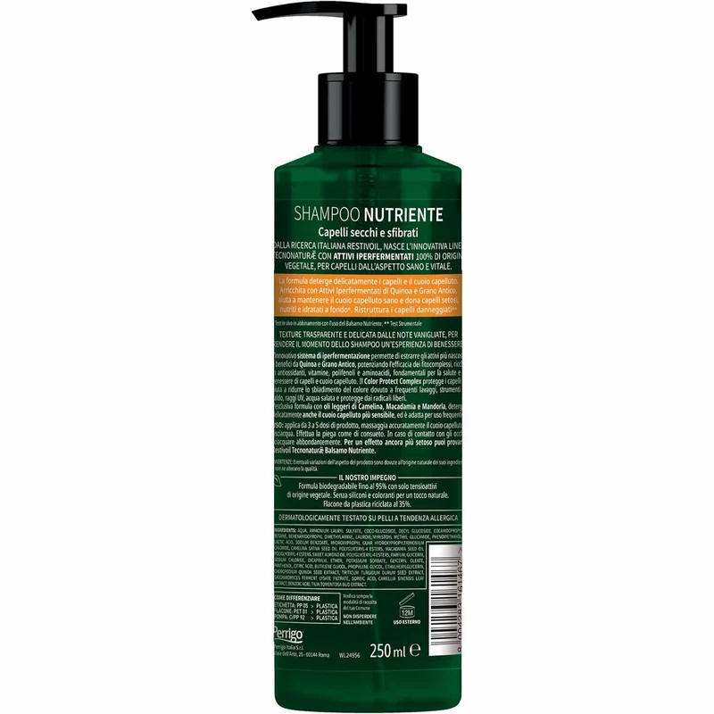 Restivoil Tecnonaturae Cereali Iperfermentati Shampoo Nutriente 250ml