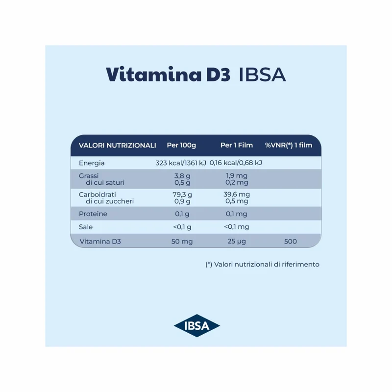 Ibsa Vitamina D3 1000UI - 30 Film Orodispersibili