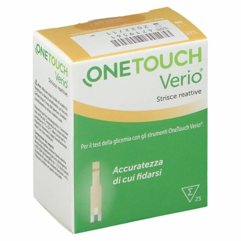 One Touch Verio 25 Strisce Glicemia Misurazione Precisa