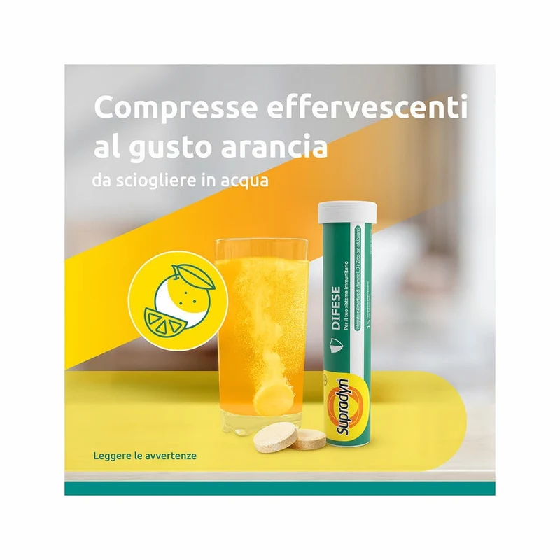 Supradyn Difese Integratore per il Sistema Immunitario con Vitamina C D e Zinco 15 Compresse Eff